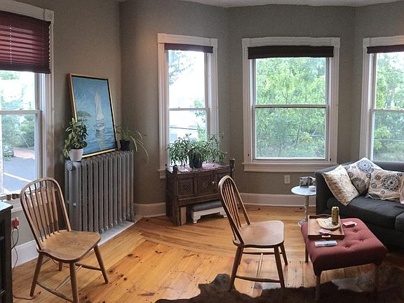 Front living room, blinds have been updated since this photo was taken and gas stove added.