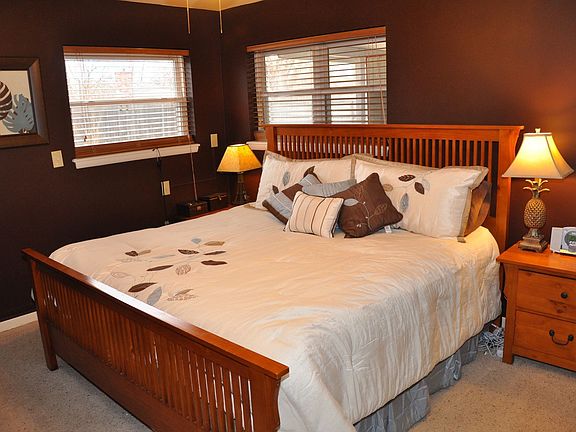 Freshly painted master bedroom.