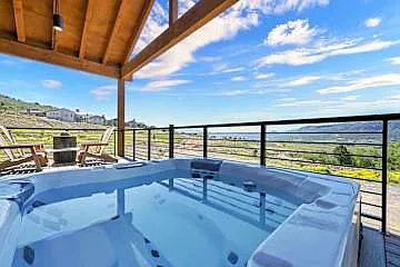 Private hot tub with views