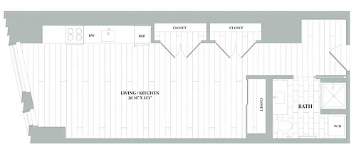 Floor plan S3 | Studio | 1 Bath