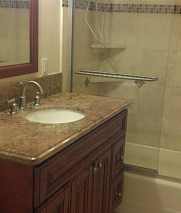 Travertine Floors and Shower