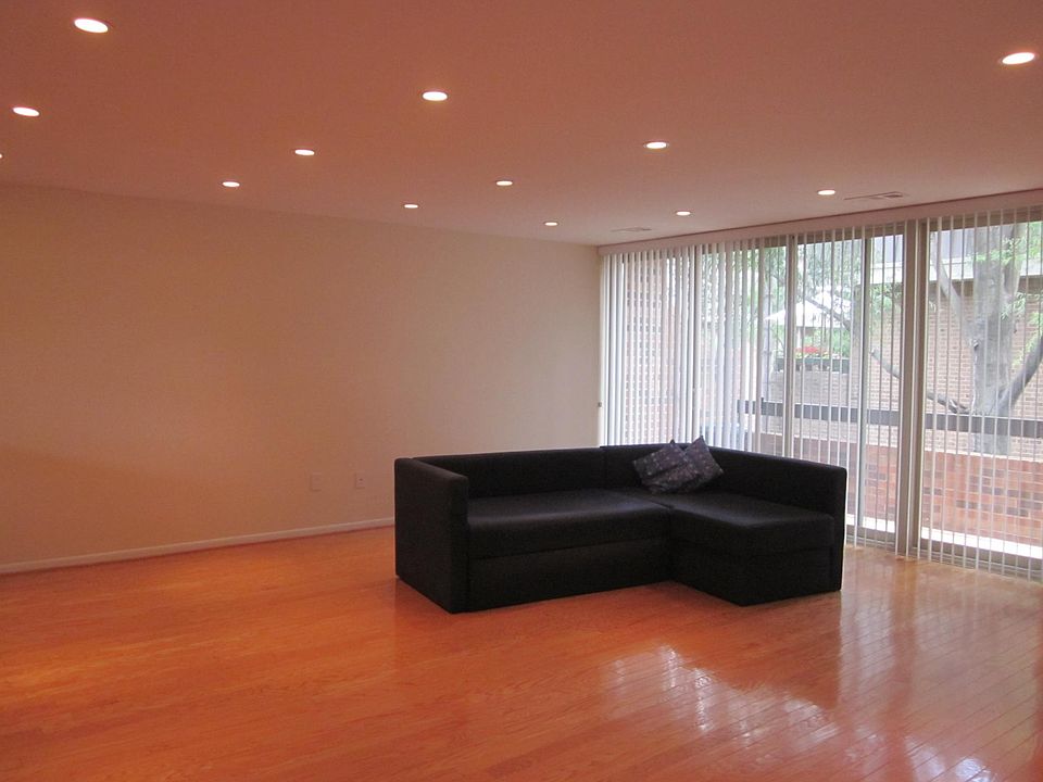 Large living room with recessed lighting
