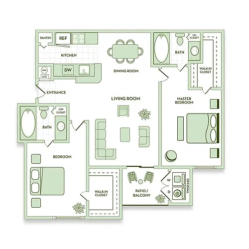 Floor plan Desiree 2/2
