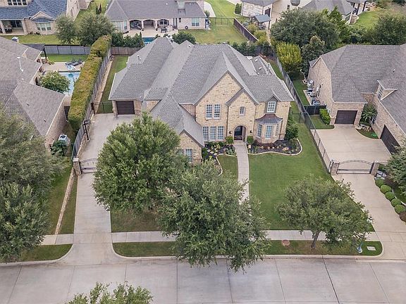 Arial view of the front of the home