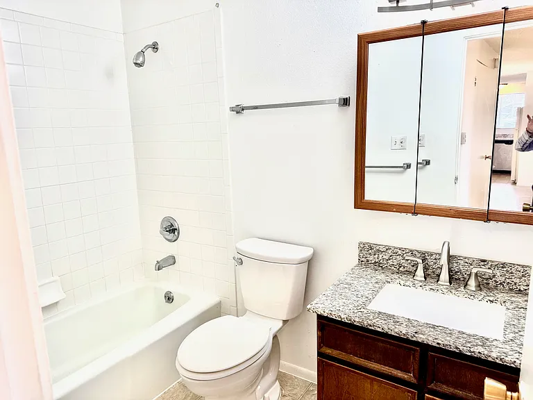 Guest toilet with tub/shower