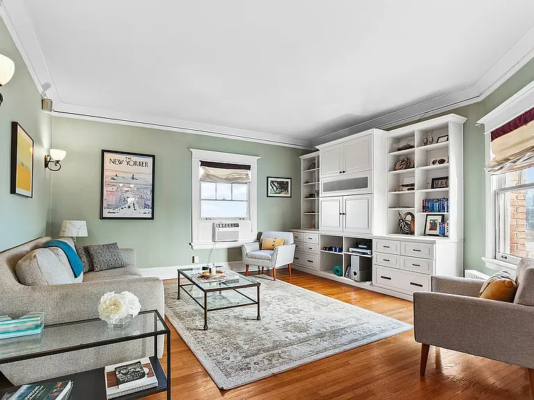 Large built-in cabinet with flat screen