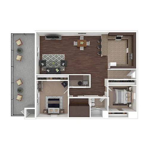 Floor plan 2 bed 2 bath