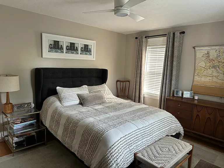 Guest Bedroom with Ceiling Fan