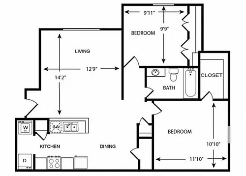 Floor plan WILLOW B60