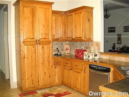 Cypress wood pantry and cabinets