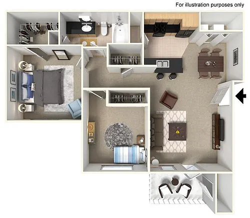 Floor plan 2x1PR