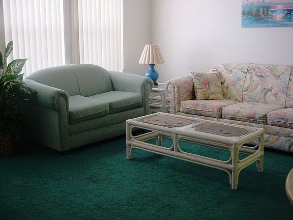 living room with sleeper sofa