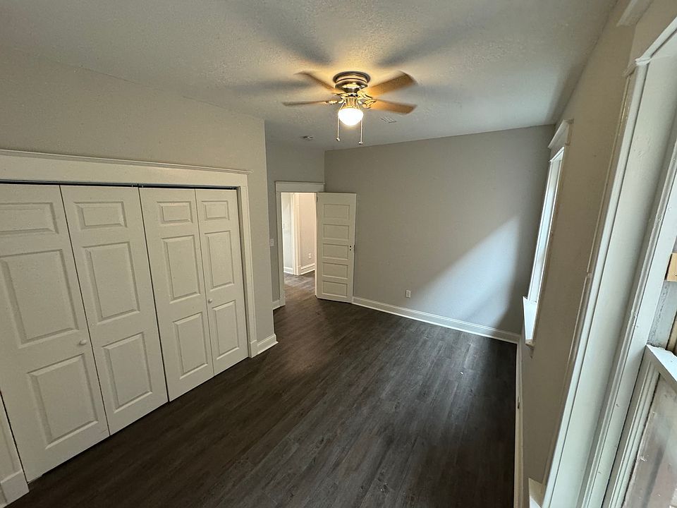 Master Bedroom with full closet and ceiling fan