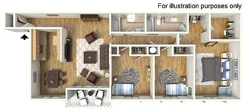 Floor plan 3 Bedroom 2 Bathroom