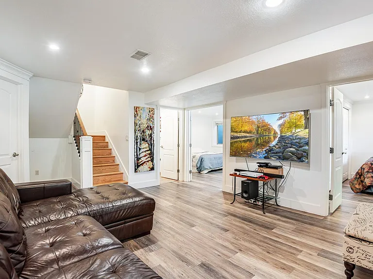 Lower level family room.