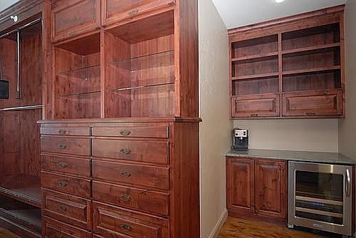 Master closet w/beverage center & washer/dryer