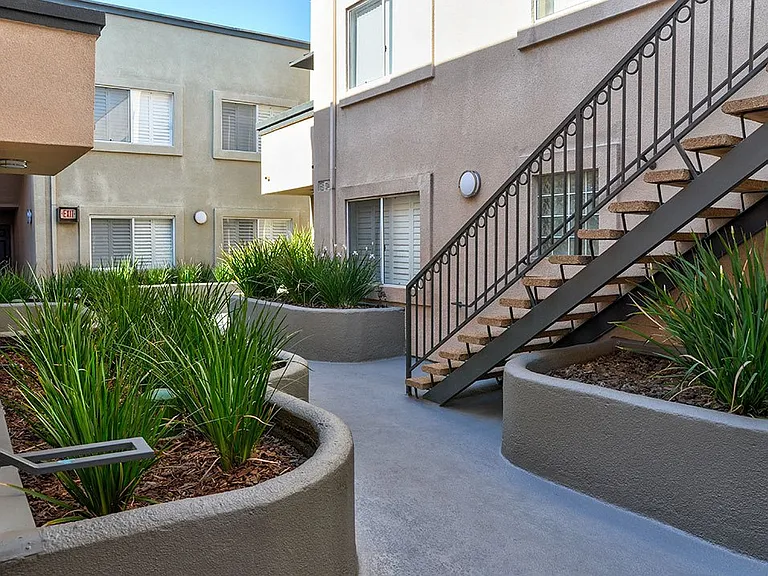 Open air courtyard at Magnolia Terrace.