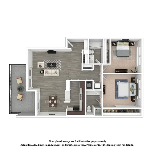 Floor plan 2X2 B