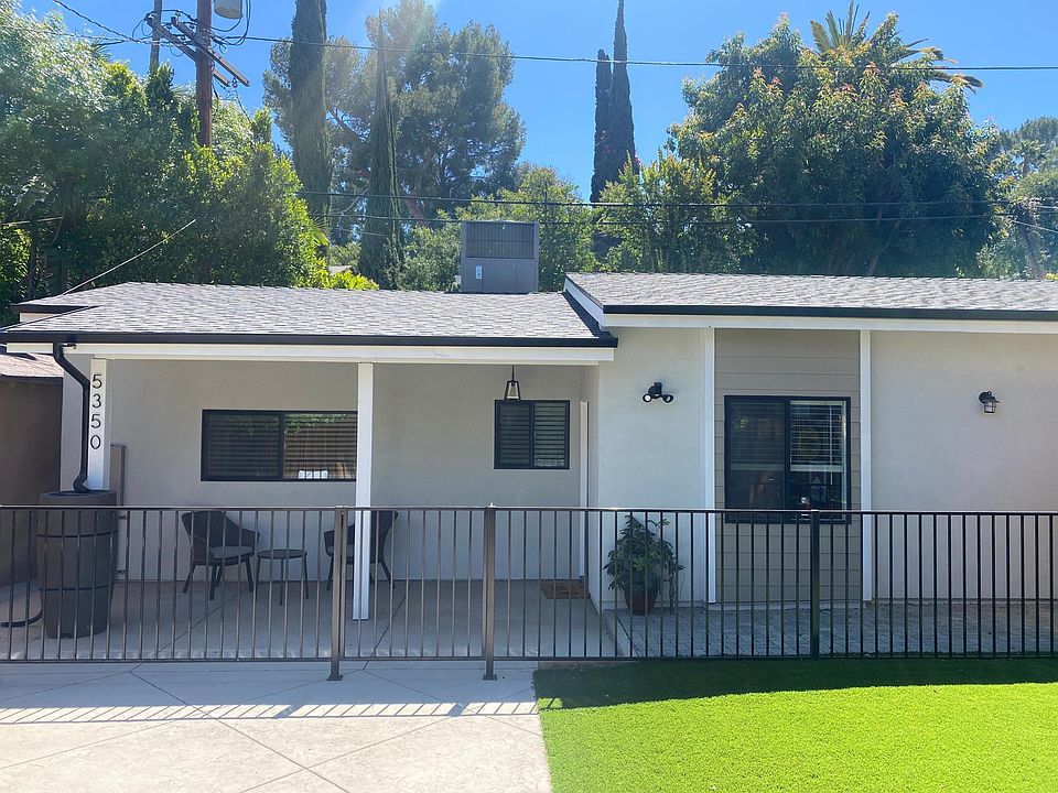 Back unit with secure entry and patio