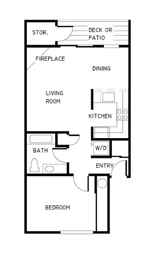 Floor plan 1X1-C