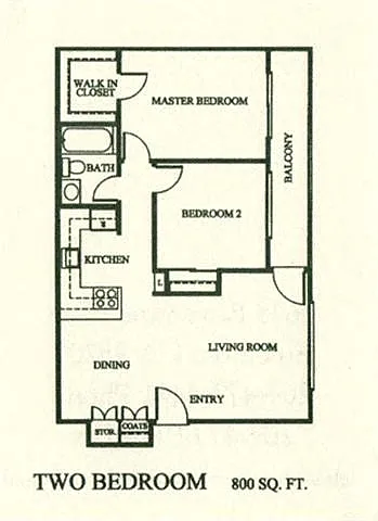 Floor plan Two Bedroom