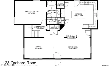 Downstairs floor plan.