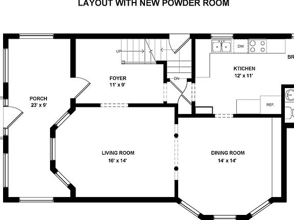 LOOK WHERE YOU COULD ADD A POWDER ROOM!