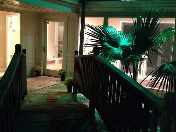 Entryway at night