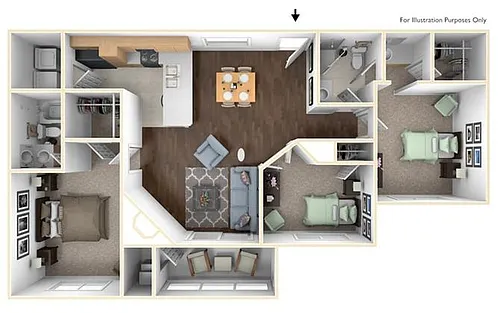 Floor plan 3X2B