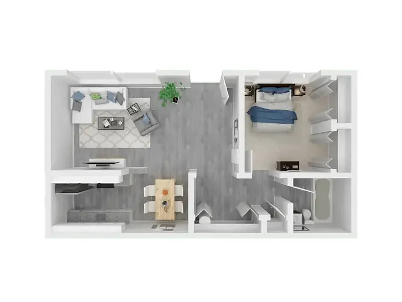 Floor plan 1X1-600