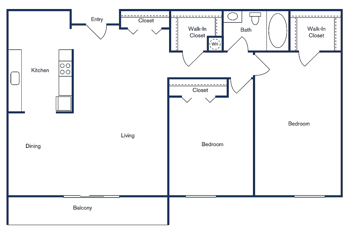 Floor plan 2x1C - (Classic)