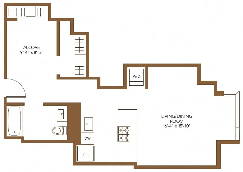 Floor plan Studio Alcove