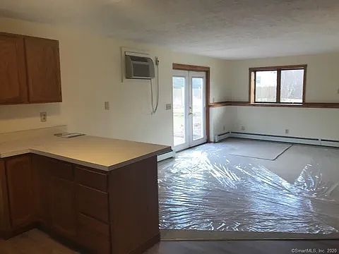 Kitchen facing living room