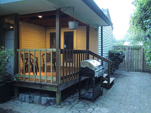 Covered private deck