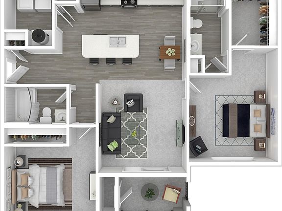 Two Bedrooms | 2 Baths | 1041 sq.ft. Two Bedrooms | 2 Baths | 1041 sq.ft.