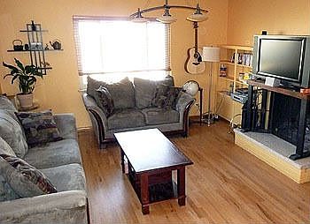 Living Room W/Wood Burning Fireplace