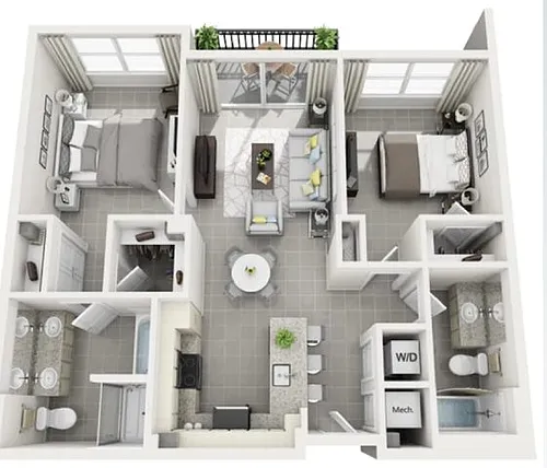 Floor plan B1- COZUMEL