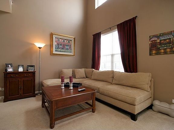 Comfortable Living Room with Cathedral Ceiling