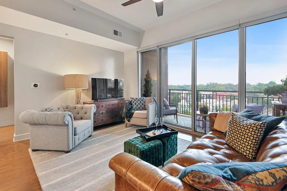 Living room facing Piedmont park. - 222 12th St NE #1404