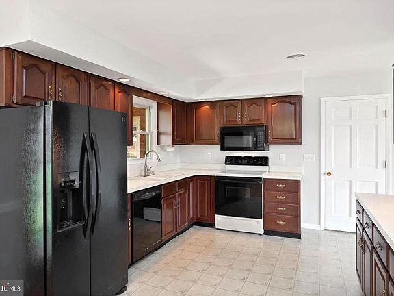 Cherry Cabinets  ~ freshly painted kitchen
