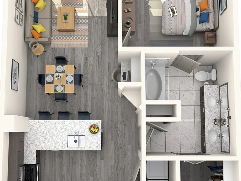 1 BR 1 Bath Apartment 1 BR 1 Bath Apartment