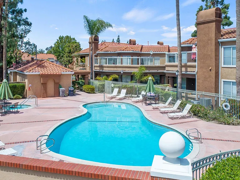 pool, hot tub and dressing/restroom building within 100 yards of the unit