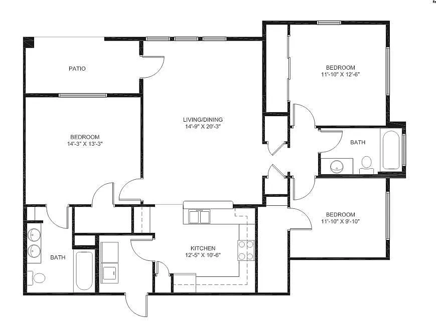 Floor plan 2 Bedroom