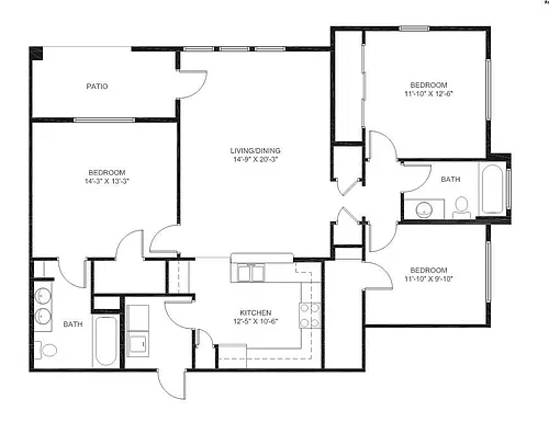Floor plan 2 Bedroom
