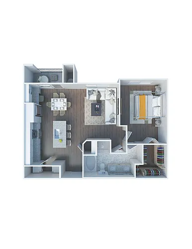 Floor plan 1 Bed 1 Bath