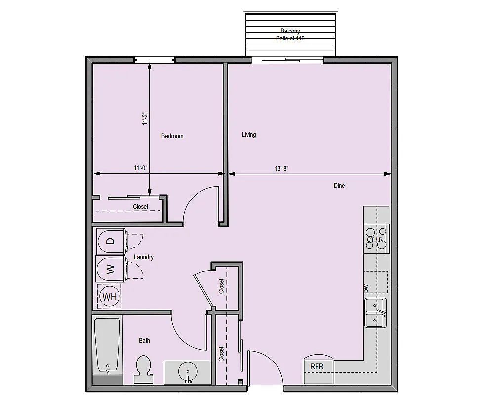 Floor plan 1X1