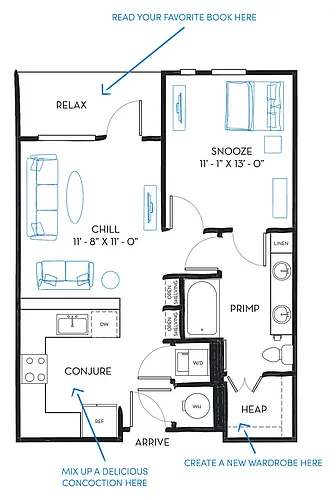 Floor plan B1X1C