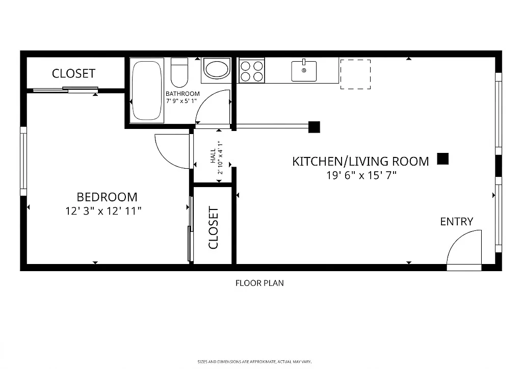 Floor plan One Bedroom