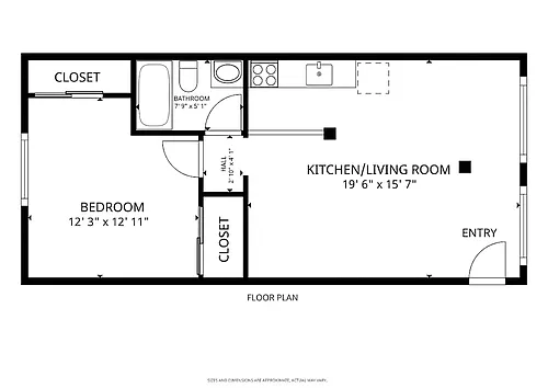 Floor plan One Bedroom