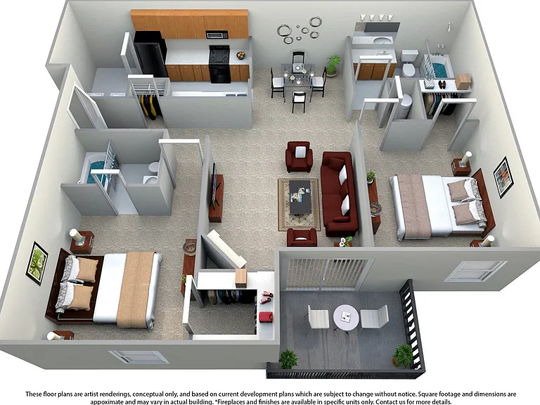 2x1 at 1125 sqft *Fireplace and finishes are available in select units. 2x1 at 1125 sqft *Fireplace and finishes are available in select units.